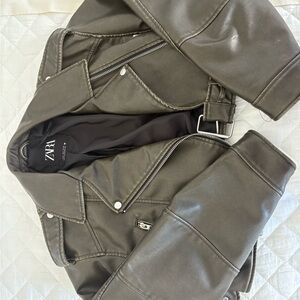 Zara Brown Leather Jacket